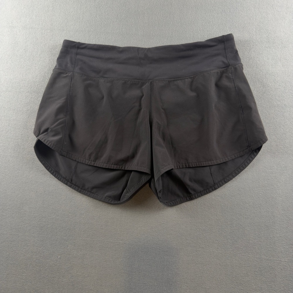 Lululemon Speed Up Short Long 4 Inch Updated Fit Black Running Shorts Size 8